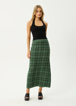 Lonnie Seersucker Maxi Skirt - Hunter Green