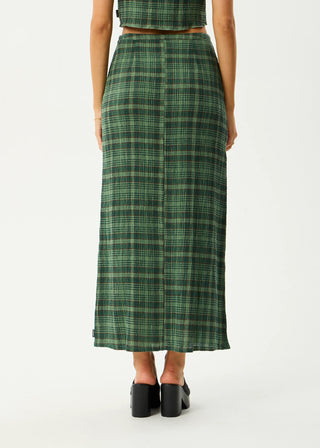 Lonnie Seersucker Maxi Skirt - Hunter Green