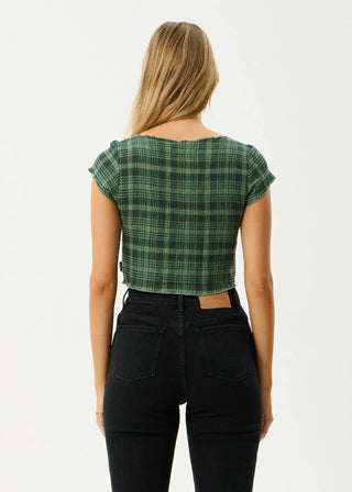 Lonnie Seersucker Top - Hunter Green
