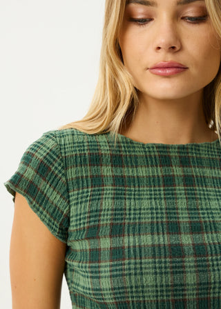 Lonnie Seersucker Top - Hunter Green