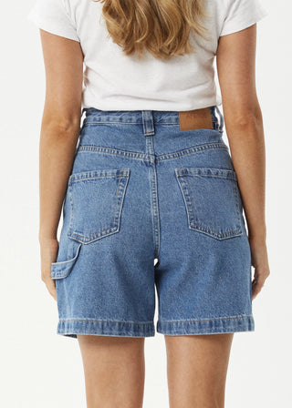 Emilie Workwear Shorts - Worn Blue