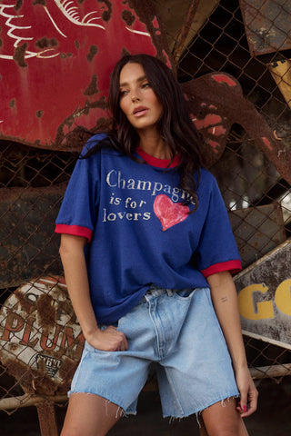 The Champagne Lover Tee - Royal