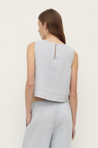 Estelle Linen Top - Cloud