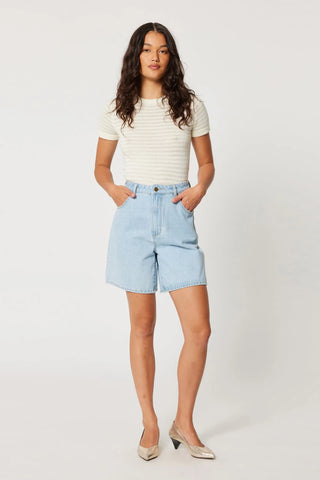 Super Mirage Denim Short - Nina Blue