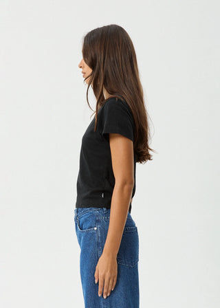 Carmen Baby Tee - Black