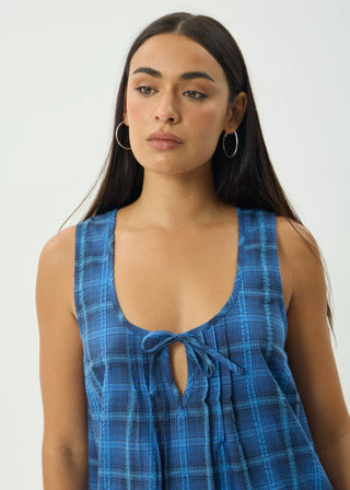 Camden Seersucker Mini Dress - Marina Check