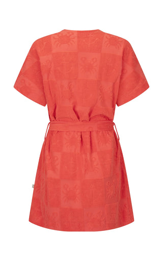 Seaside Terry Kimono - Lobster Red