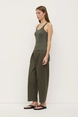 Charlie Rib Tank - Moss
