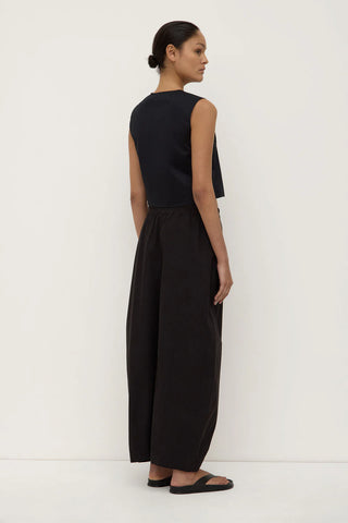 Cherry Button Front Top - Black