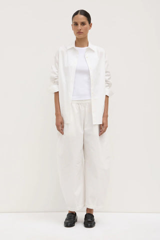 Lola Barrel Pant - White