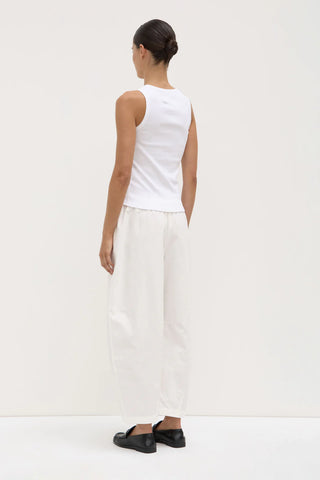 Lola Barrel Pant - White