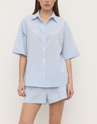Ainslee Short Sleeve Shirt - Blue Check