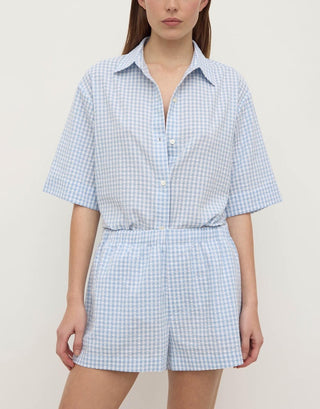 Ainslee Short Sleeve Shirt - Blue Check