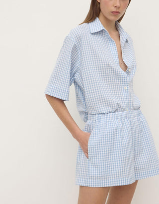 Ainslee Short Sleeve Shirt - Blue Check