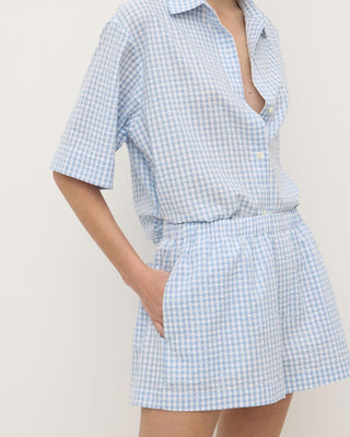Ainslee Check Short - Blue Check