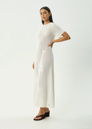 Riley Knit Maxi Dress - White