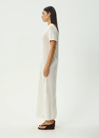 Riley Knit Maxi Dress - White