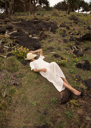 Riley Knit Maxi Dress - White