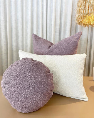 Junior Boucle Cushion - Lilac