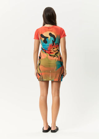 Apocalypso Sheer Mini Dress - Multi