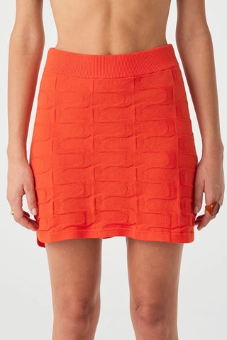 Lara Organic Cotton Mini Skirt - Hibiscus