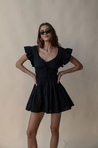 Delphina Mini Dress - Noir