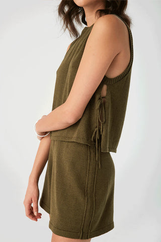 Poppy Cotton Linen Short - Olive