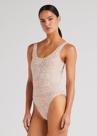 Mai Tai Scoop Onepiece Swimsuit - Mushroom