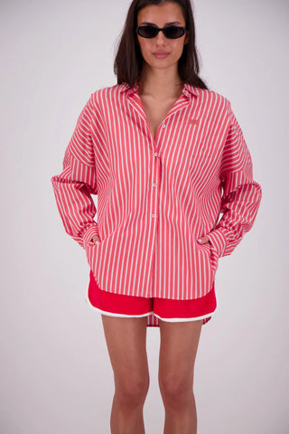 Mahalo Shirt - Red Stripe