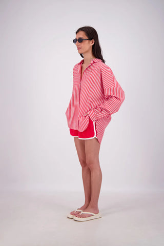 Mahalo Shirt - Red Stripe