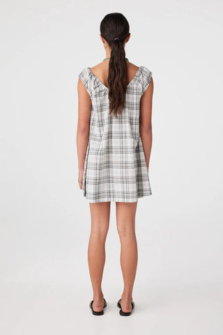 Delilah Dress - Black & Cream Check