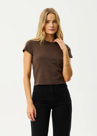 Carmen Baby Tee - Coffee