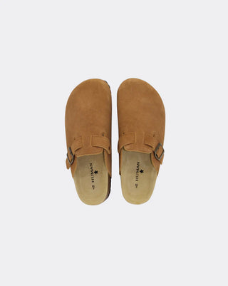 Lara Suede Slide - Tan