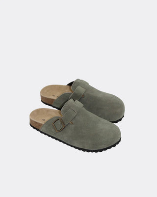 Lara Suede Slide - Vintage Green