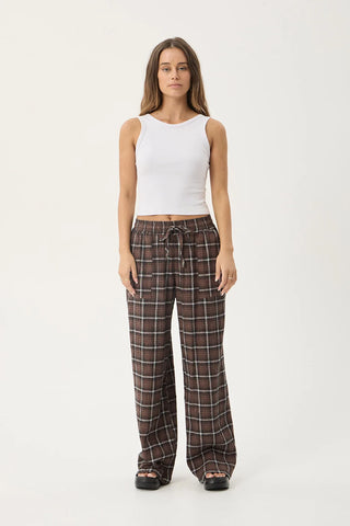 Reverie Seersucker Pant - Coffee Check
