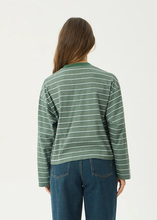Altitude along Sleeve Tee - Pine Stripe