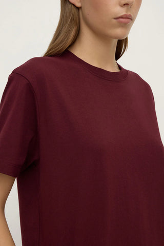 Womens Organic Base Tee - Merlot