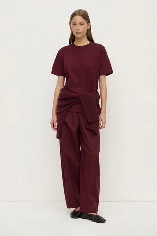 Womens Organic Base Tee - Merlot