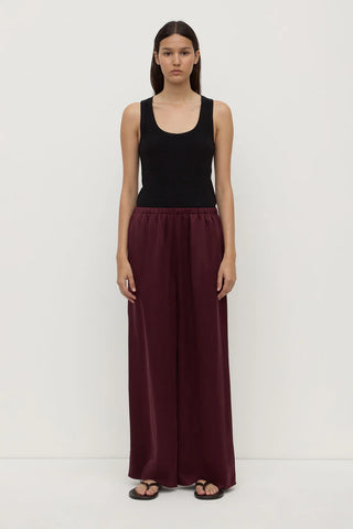Pippa Silk Pants - Merlot