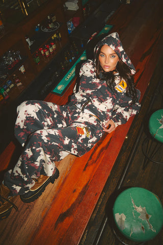 Cow Print Sabbi Ranch Zip Up Hoodie