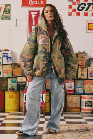 Be Kind Camo Bomber