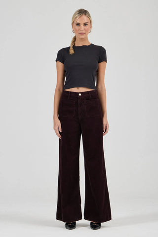 Relaxed Sailor Long Cord - Dark Cherry