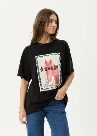 Horsegirl Oversized Hemp Tee - Black