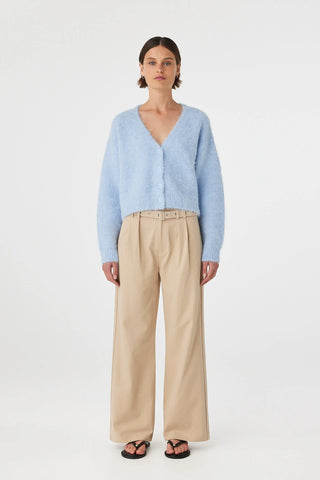 Liora Fluffy Cardigan - Sky