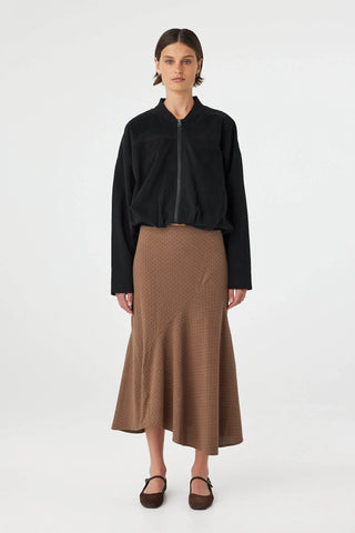 Alessia Skirt - Choc Polka Dot