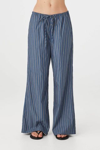 Rae Pant - Muted Blue Stripe