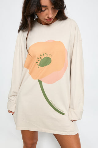 The Poppy Long Sleeve Tee - Bone