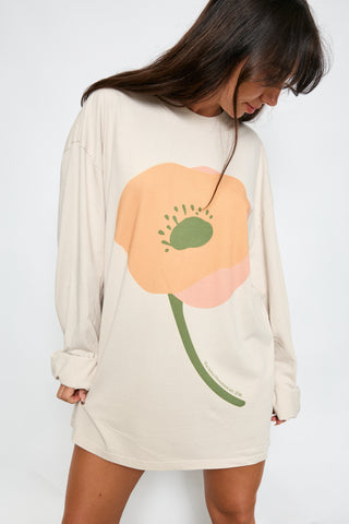 The Poppy Long Sleeve Tee - Bone