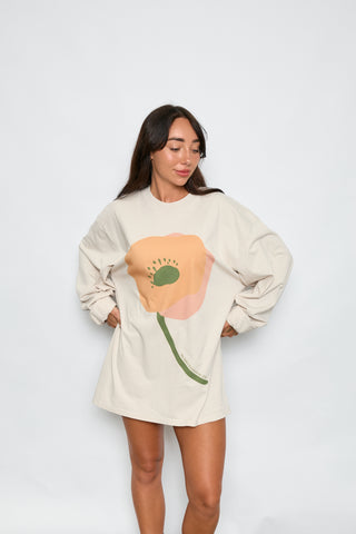 The Poppy Long Sleeve Tee - Bone