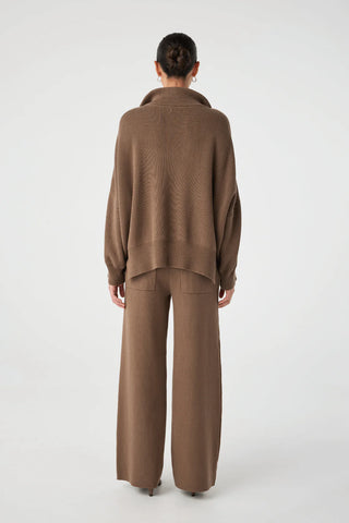 Milan Zip Sweater - Cacao